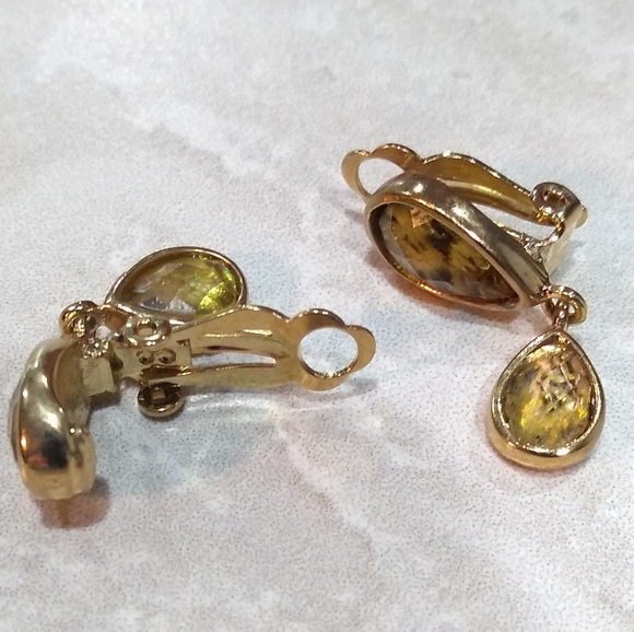 Coldwater Creek tear drop stone earrings - Picture 2 of 2